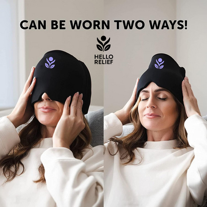 Migraine Relief | Comfortable & Stretchy Ice Cap with Cold Compress