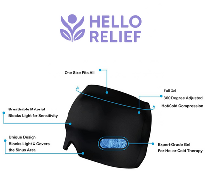 Migraine Relief | Comfortable & Stretchy Ice Cap with Cold Compress