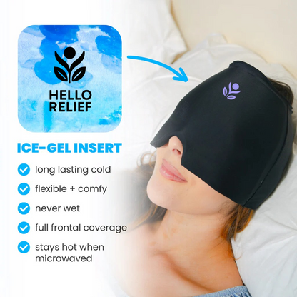 Migraine Relief | Comfortable & Stretchy Ice Cap with Cold Compress